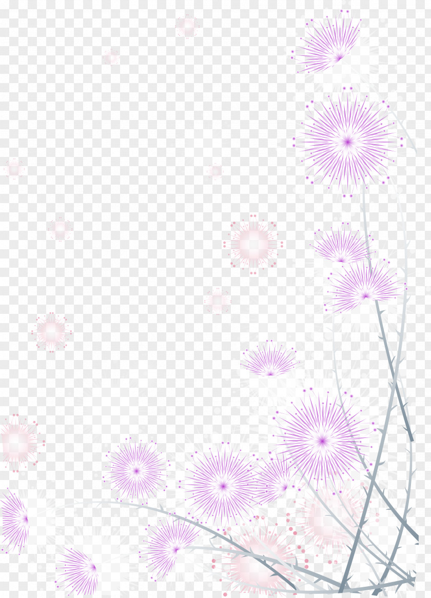 Purple Dandelion Textile Petal Pink Pattern PNG