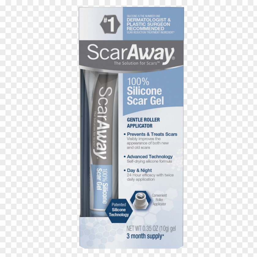 Scar ScarAway Repair Gel Silicone Sheets Kelo-cote Advanced Formula PNG