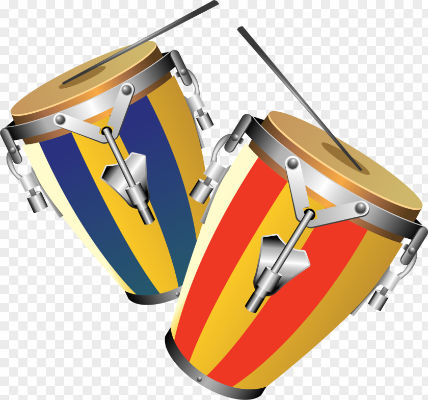 Vector Hand-painted Drums Tom-tom Drum Conga Percussion Musical Instrument PNG
