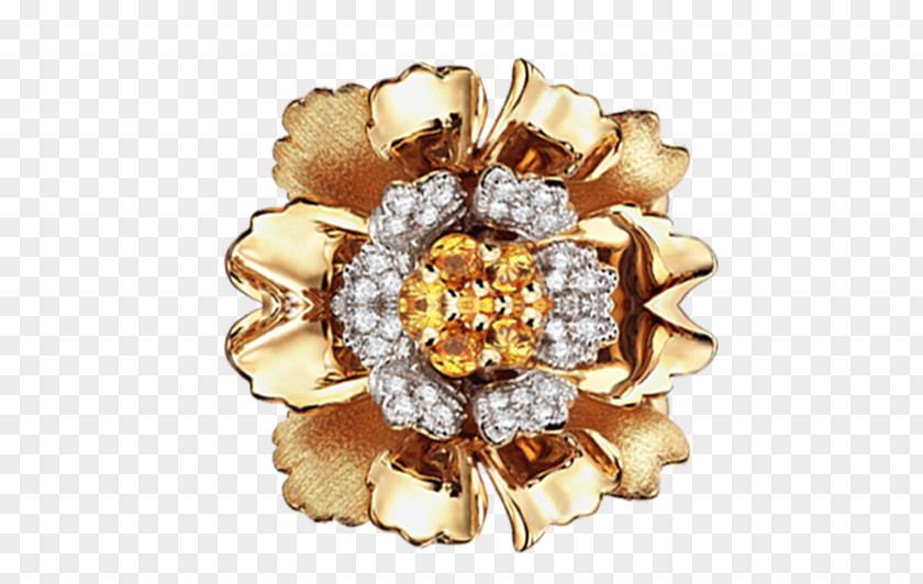 Yellow Gold Diamond Zhu Hua Jewellery PNG