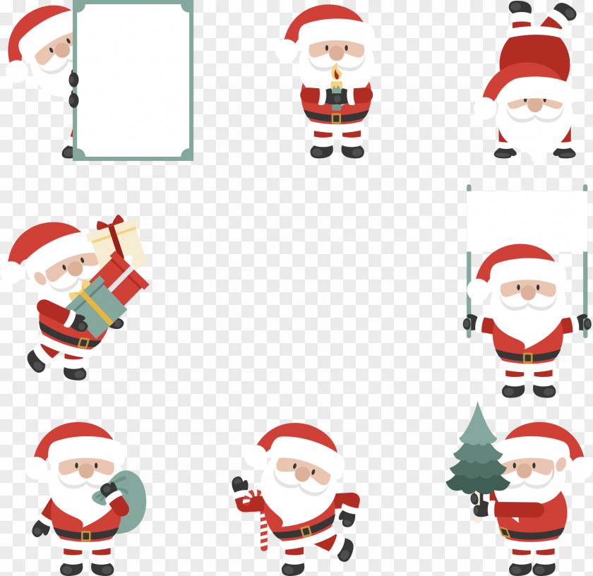 Cartoon Santa Image Claus Sticker New Year Ayaz Ata Christmas Ornament PNG