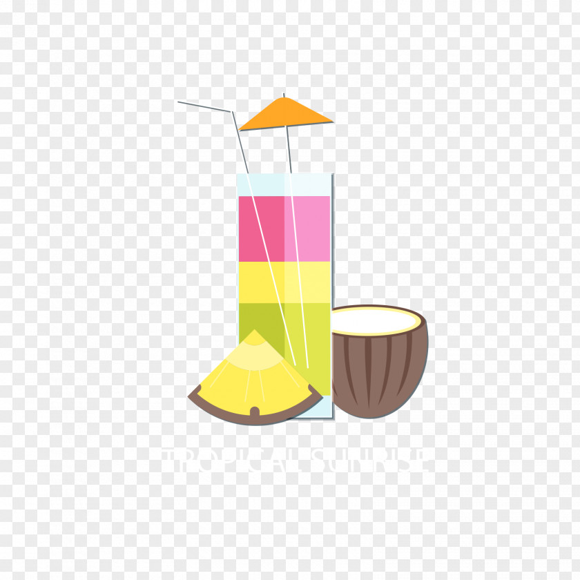 Color Drinks And Coconuts Coconut Water Drink PNG