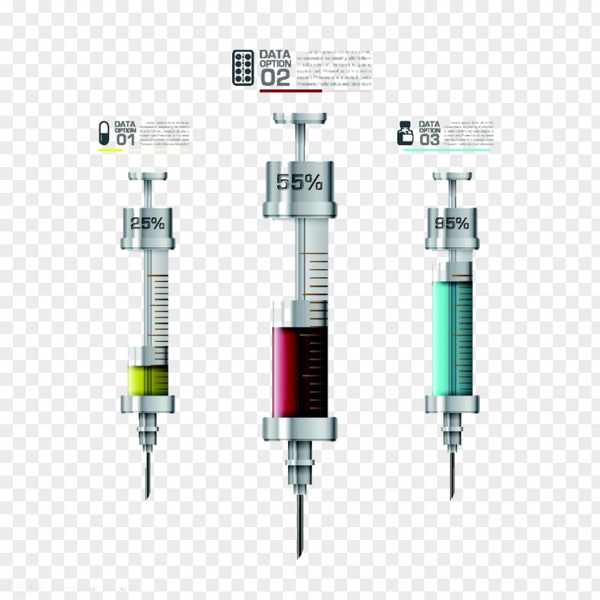Needle High Clear Buckle Material Syringe Injection Infographic PNG