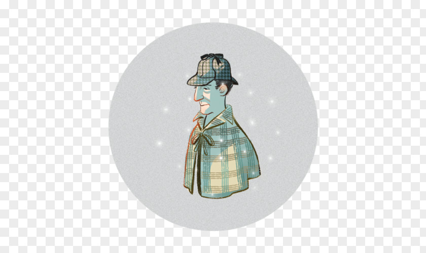 Sherlock Pipe Costume Design Tartan Turquoise PNG