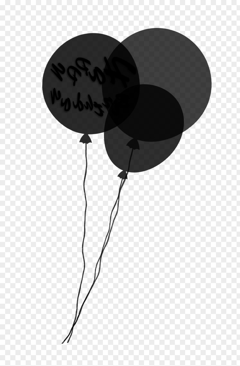 Black Hair Blackandwhite Balloon PNG