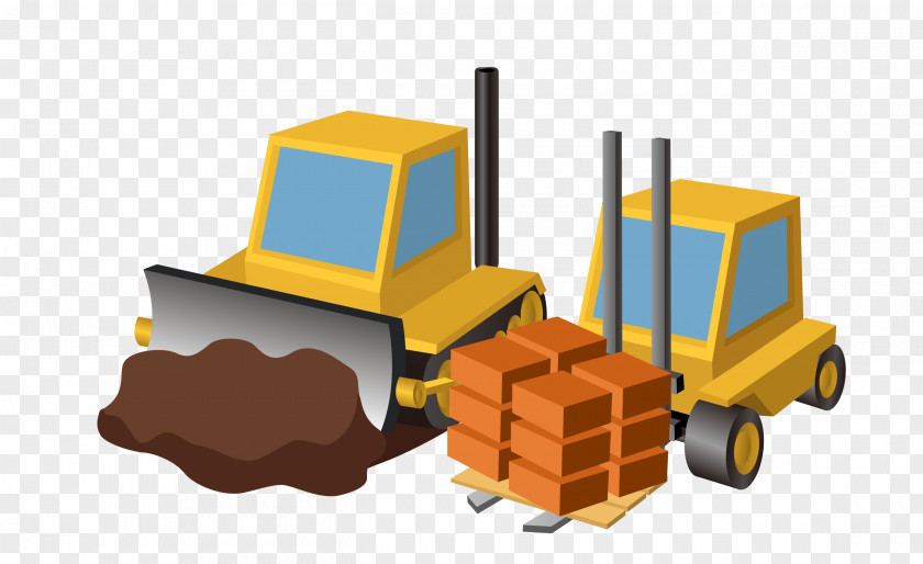 Bulldozer Vector Material Caterpillar Inc. Forklift Mover Sticker PNG