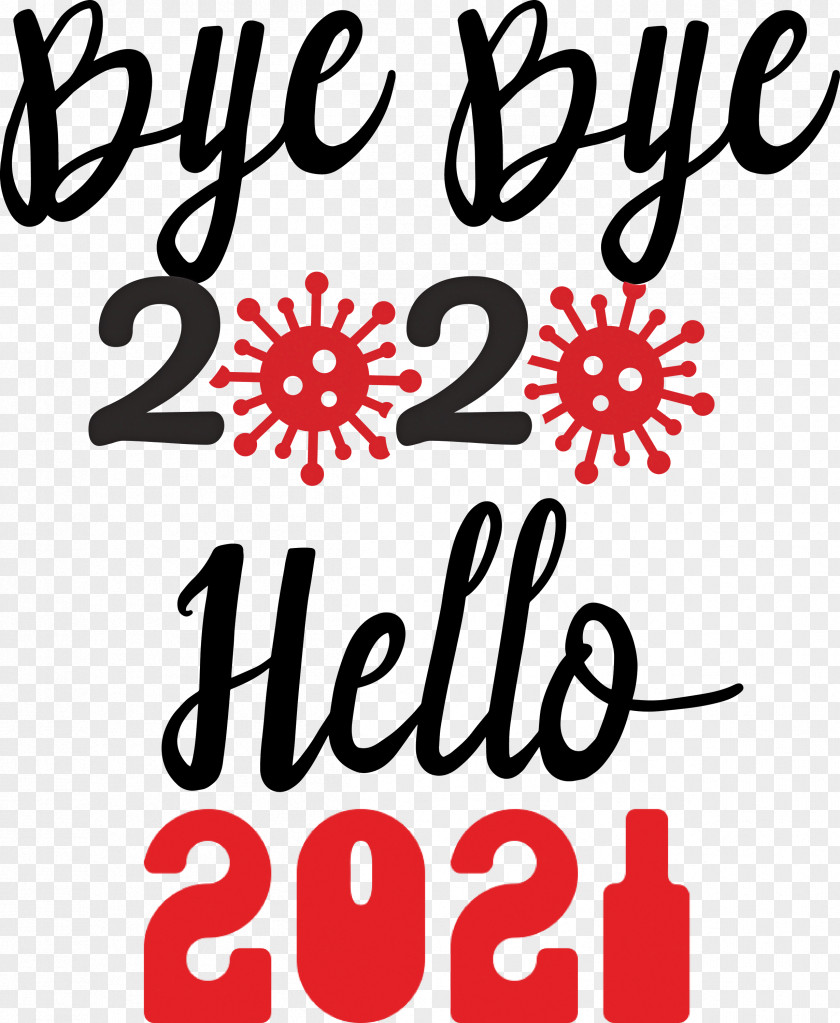 Hello 2021 New Year PNG