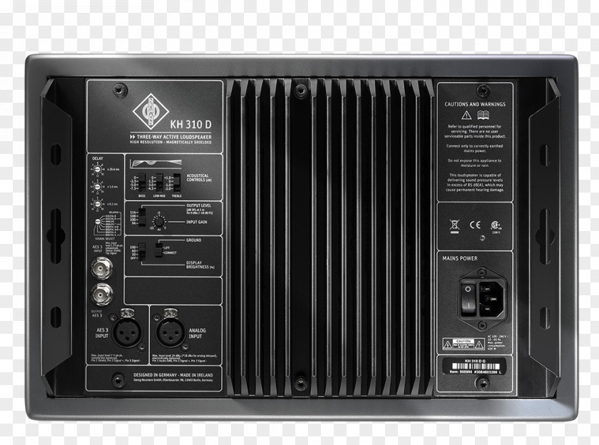 Neumann Studio Monitor KH 310 A Amplifier Recording Powered Speakers PNG
