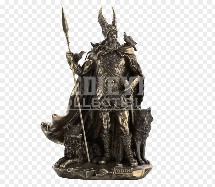 Odin Statue Bronze Sculpture Norse Mythology PNG