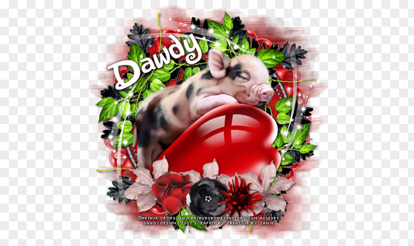 Pig Love Christmas Ornament Puppy Snout PNG
