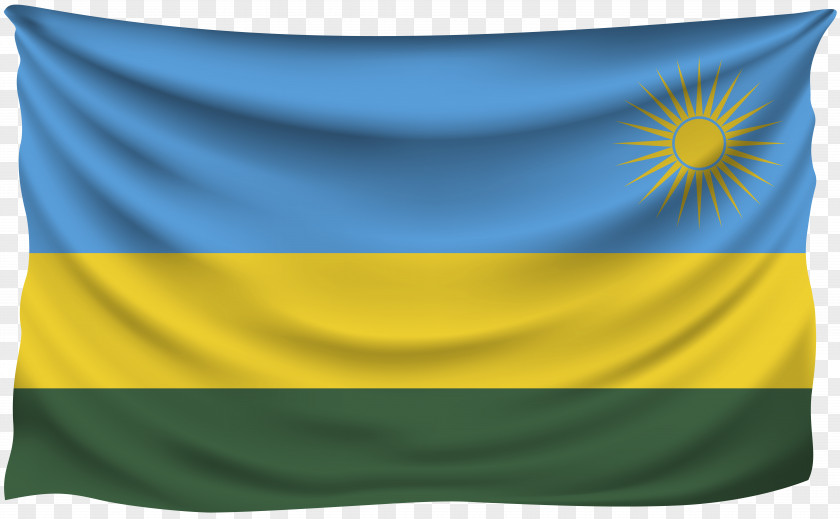Shriveled Flag Of Rwanda Clip Art PNG