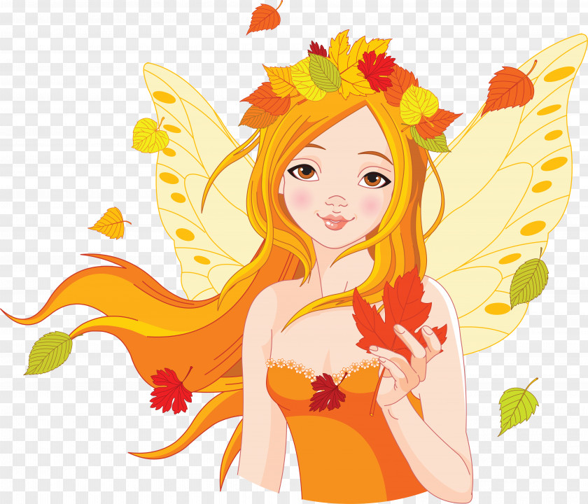 Women Day Autumn Fairy Clip Art PNG