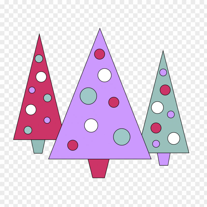Three Santa Claus Christmas Tree Candy Cane Clip Art PNG