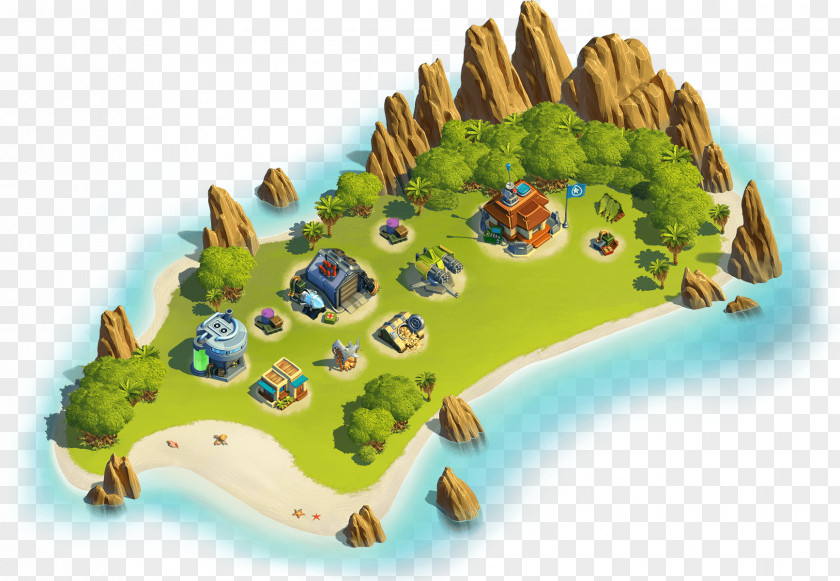 Tropical Island Strategy Game Playkot PNG