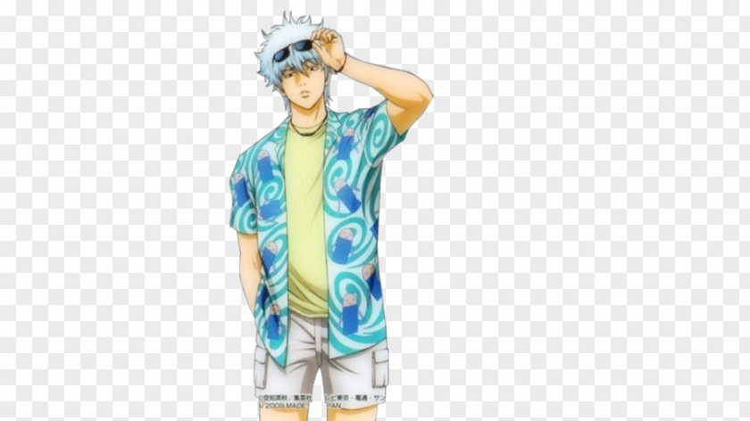 Gintoki Sakata Clothing Shoulder Turquoise PNG