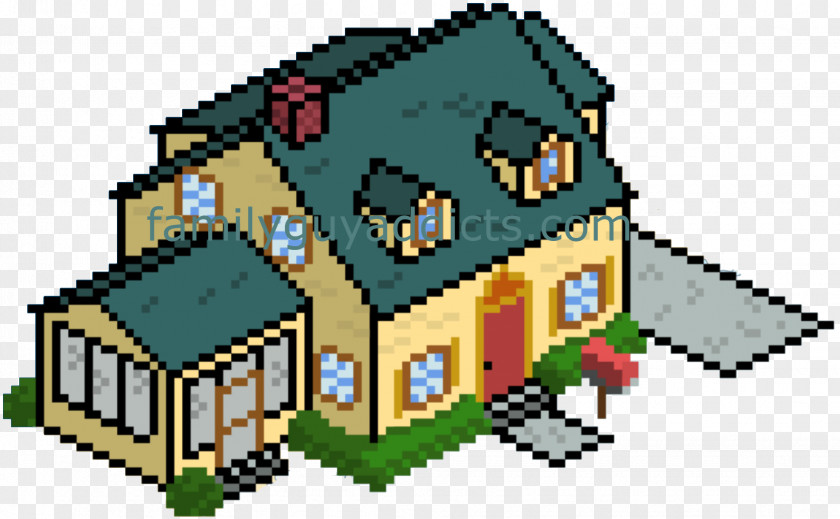 8 BIT Family Guy: The Quest For Stuff House Building Home Residential Area PNG