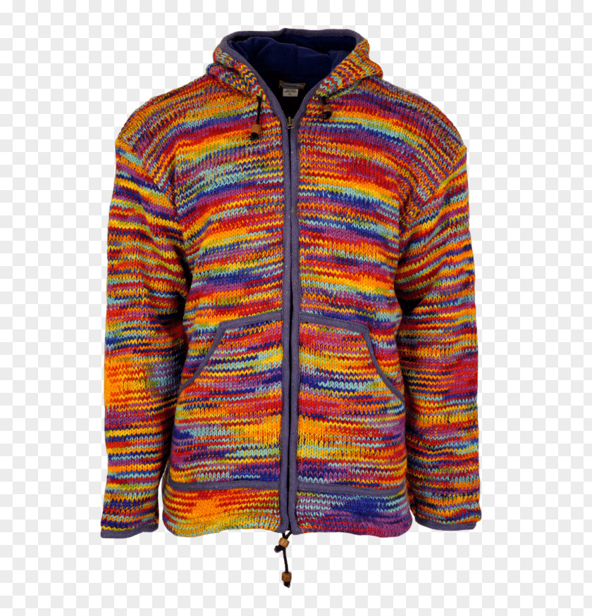 Colored Stripes Hoodie Polar Fleece Cardigan Jacket Tie-dye PNG