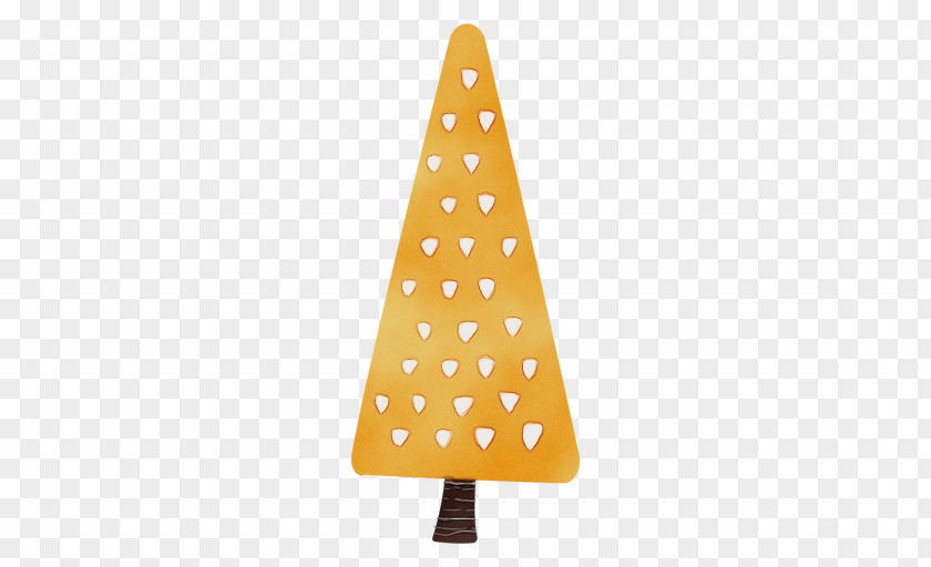 Cone Triangle Yellow Pattern Geometry PNG