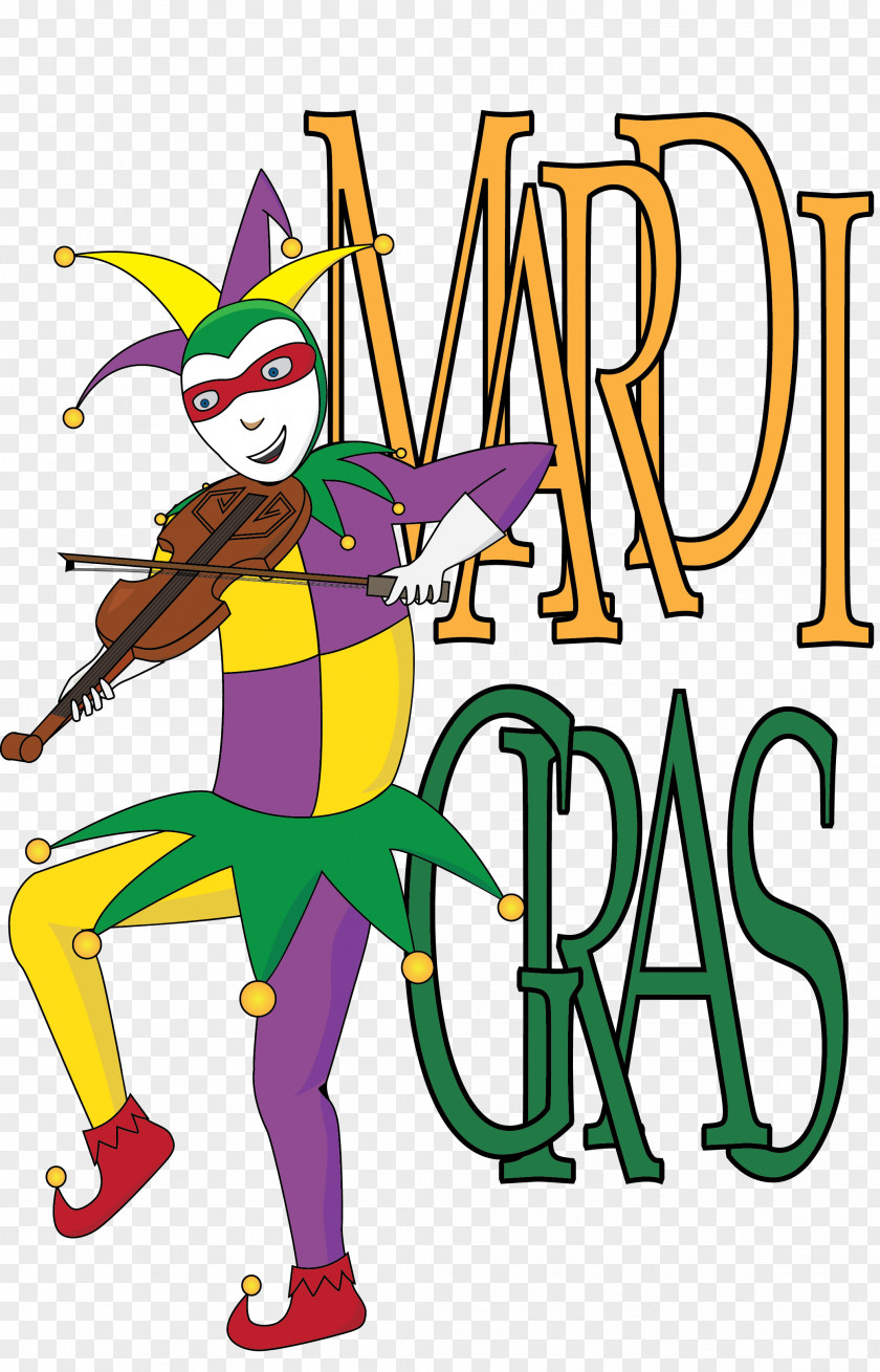 Mardi Gras Art Clown Graphic Design PNG
