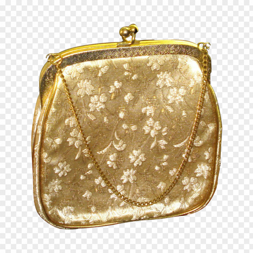 Purse 1950s Handbag Coin Brocade Party PNG