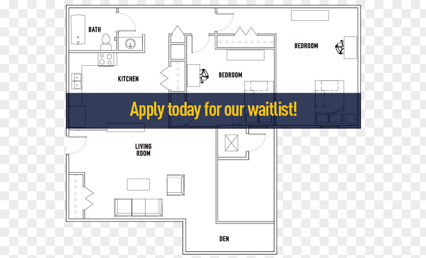 Bed Plan Willowtree Apartments And Tower Floor Den House PNG