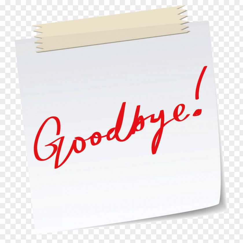 Goodbye Note Messages Paper Stock Photography Clip Art PNG