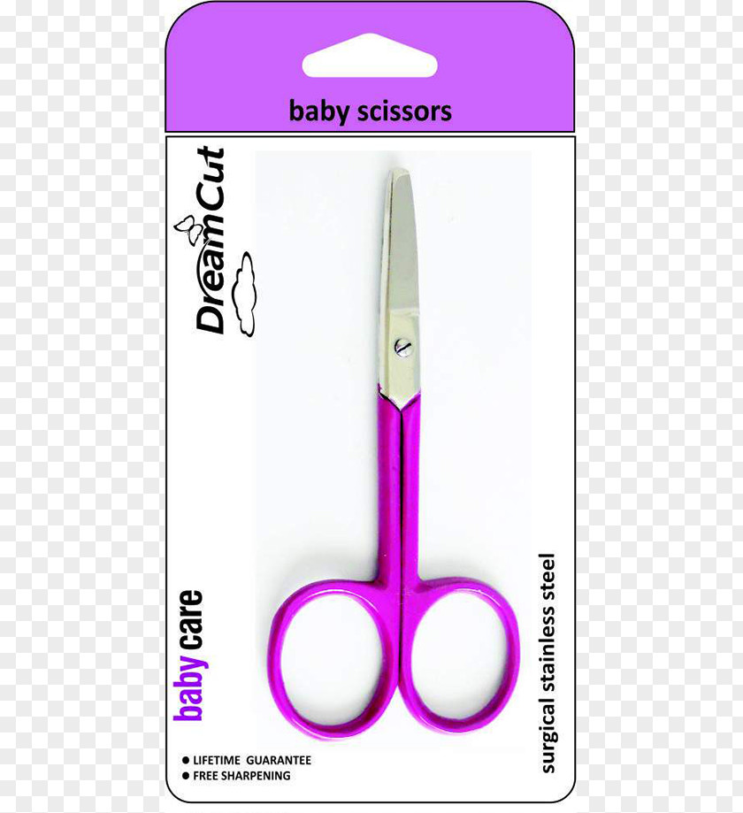 Purple Baby Scissors Hair-cutting Shears Tool Tweezers Handle PNG