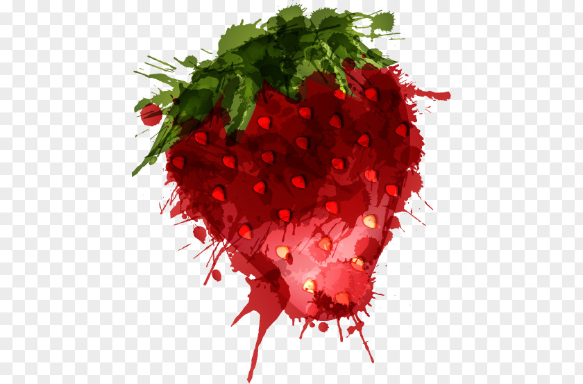 Hand-painted Strawberry Aedmaasikas Watercolor Painting Illustration PNG