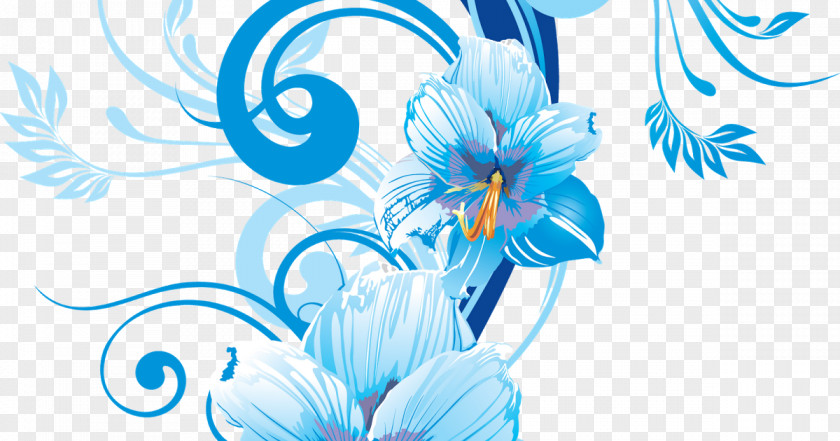 Huji Flower Vector Blue Clip Art PNG
