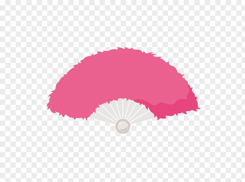 Cartoon Pink Feather Fan Performance PNG