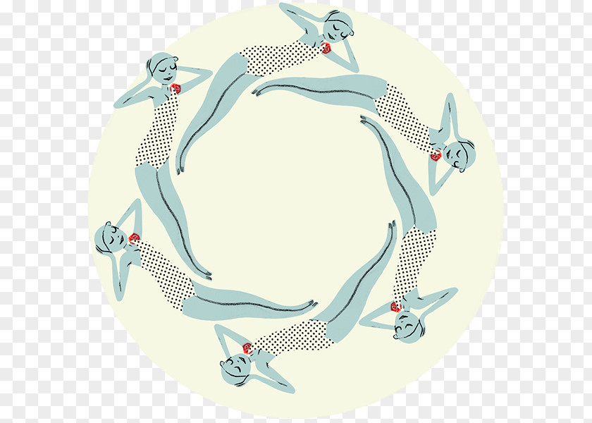 Synchronized Swimming Line Pattern PNG