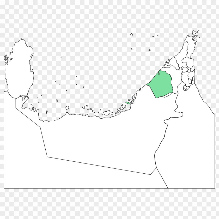 UAE Map Vertebrate Finger Diagram Line Art PNG