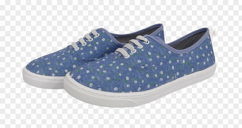 Floral Azul Sneakers Slip-on Shoe Cobalt Blue Pattern PNG