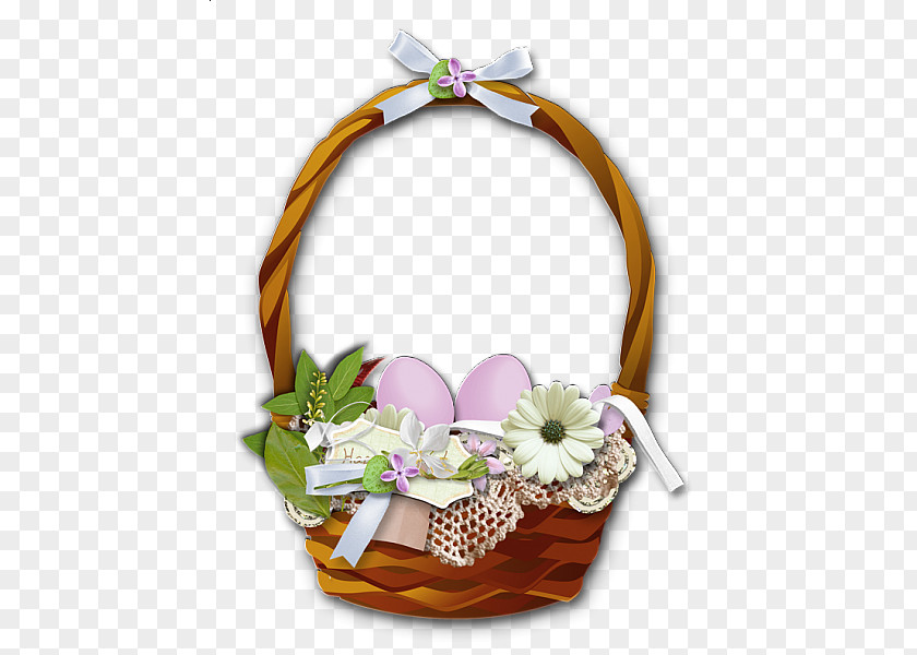 Flower Basket Floral Design Easter Picture Frames PNG