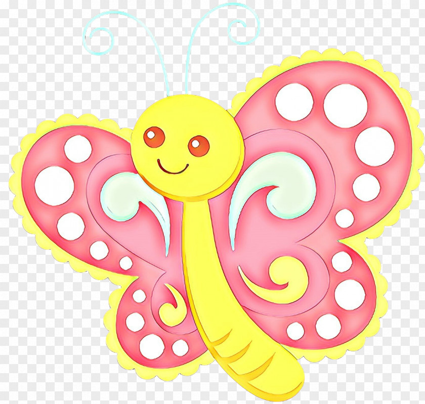 Pollinator Butterfly Clip Art Cartoon Pink PNG