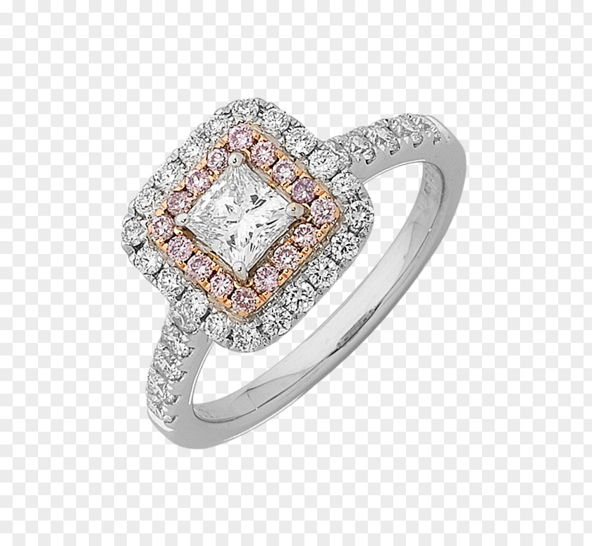 Ring Wedding Princess Cut Engagement Diamond PNG