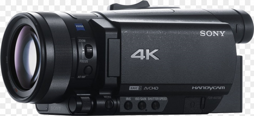 4K HDR Sony FDR-AX700 Camcorder Handycam High-dynamic-range Imaging PNG