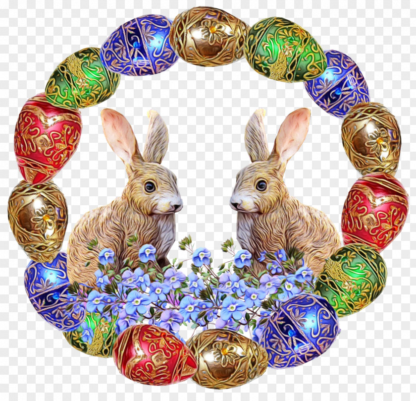 Animal Figure Holiday Ornament Easter Egg Background PNG