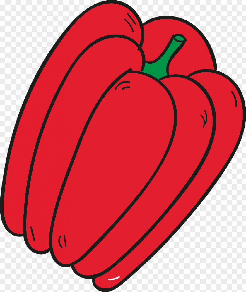 Red Persimmon Pepper Vegetable Clip Art PNG