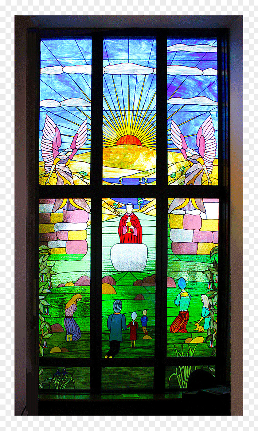 Stained Glass Praying Hands Template Modern Art PNG