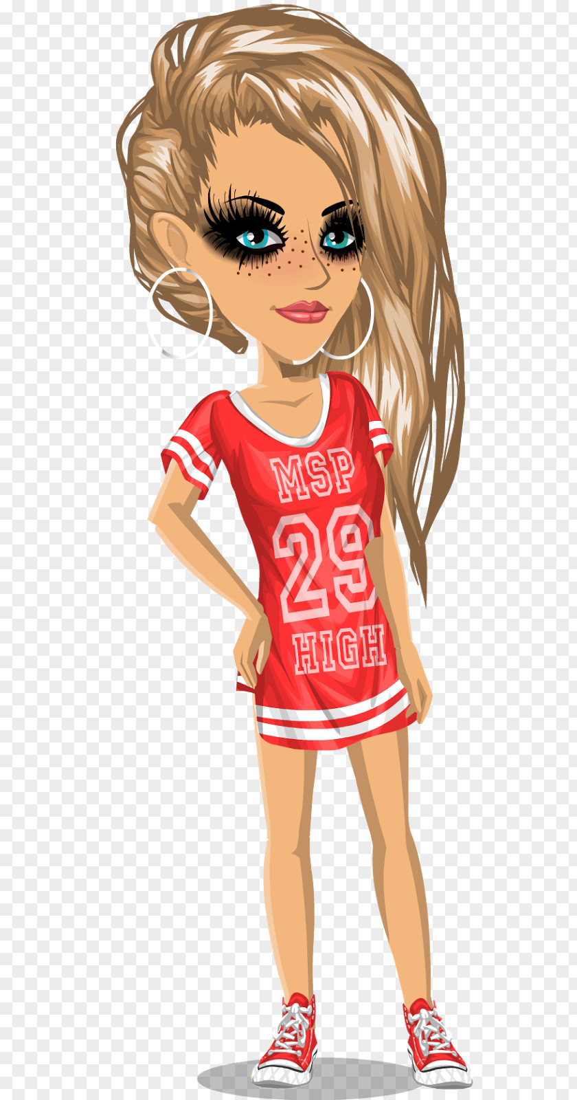 Barbie Cartoon Shoulder Brown Hair PNG