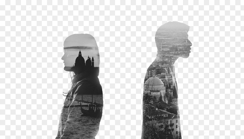 Double Exposure Men And Women Photography Diptych Photographer Art PNG