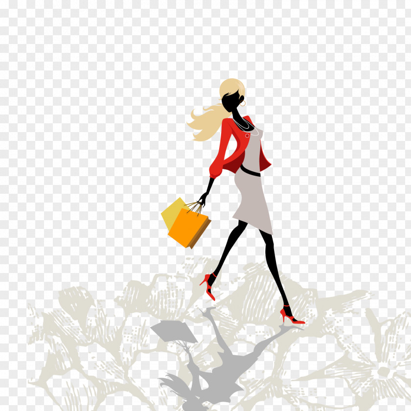 Fashion Elegant Woman Euclidean Vector Illustration PNG