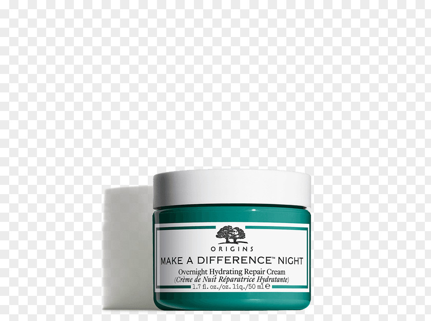 MAKE A DIFFERENCE Moisturizer Origins High-Potency Night-A-Mins Mineral-Enriched Renewal Cream Make Difference Plus+ Rejuvenating Treatment PNG