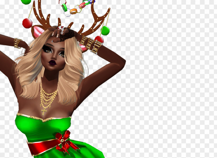 Reindeer Christmas Ornament Antler Character PNG