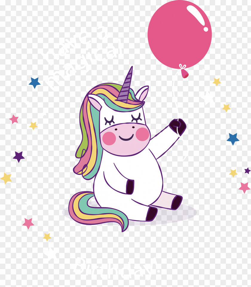 A White Sky With Balloon Birthday Party Unicorn YouTube Wish PNG
