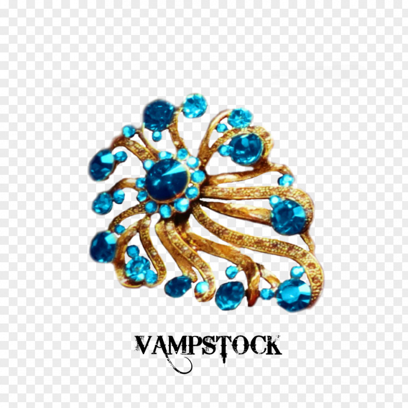 Broch Brooch Gold Turquoise Jewellery PNG