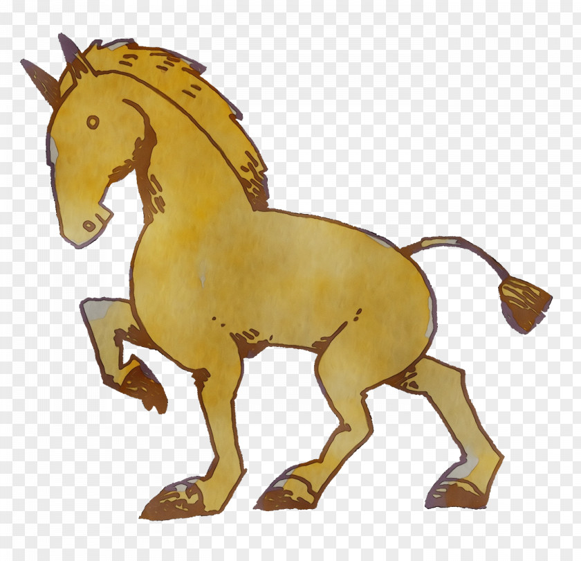 Mustang Stallion Character Animal Figurine Cartoon PNG