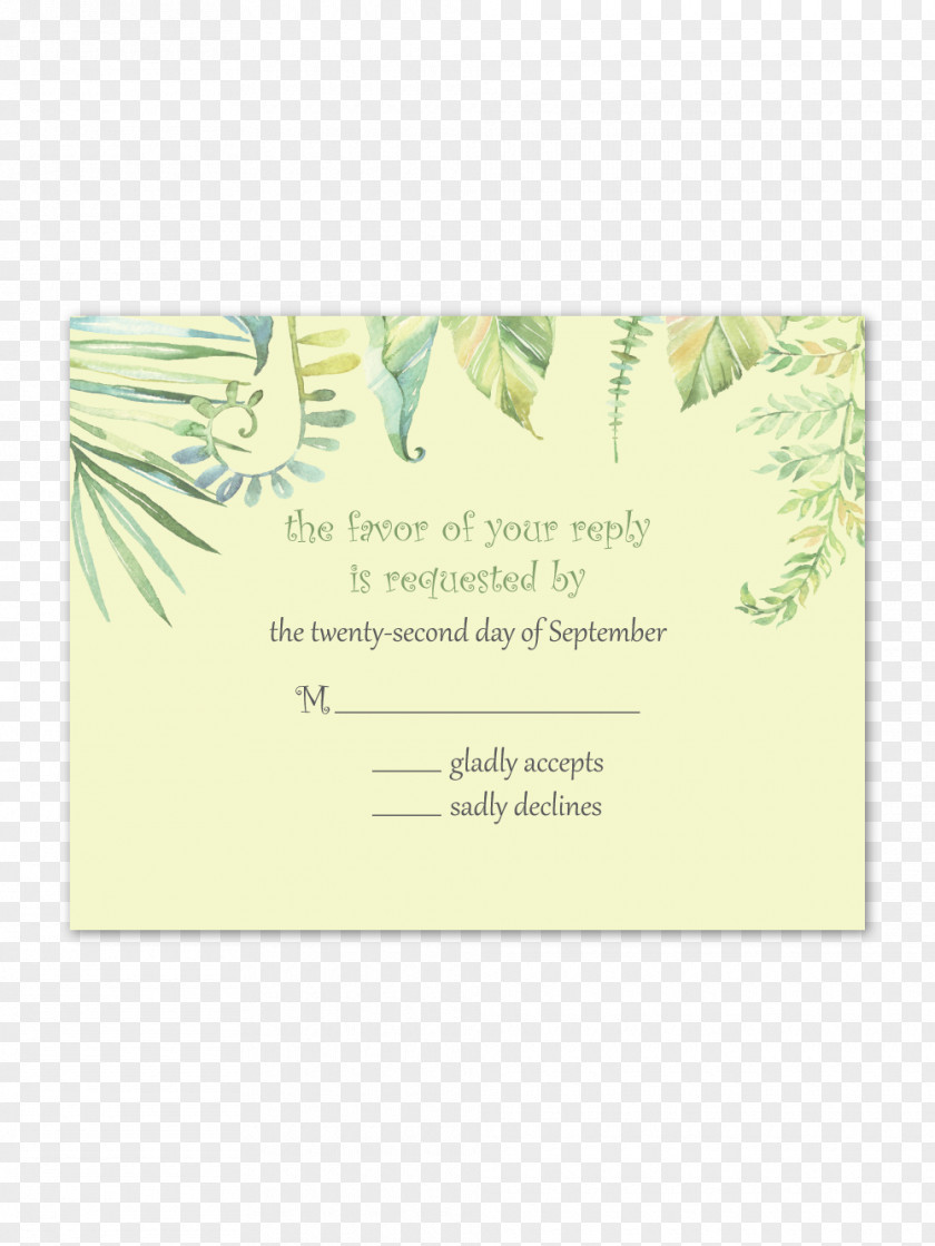 Tropical Invitation Paper Mockup PNG