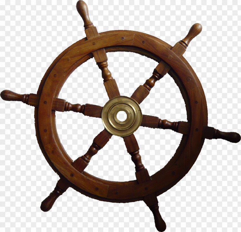 Anchor Ship's Wheel Maritime Transport Wood PNG